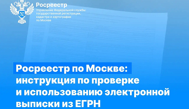 Инструкция по проверке и использованию электронной выписки  из ЕГРН